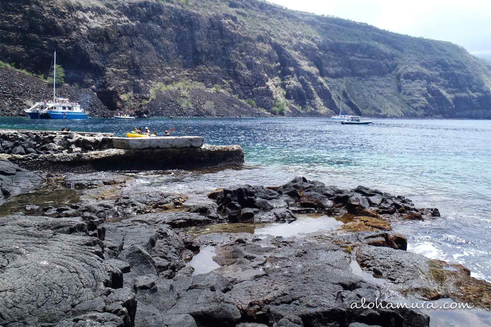 海へのエントリー場所は溶岩